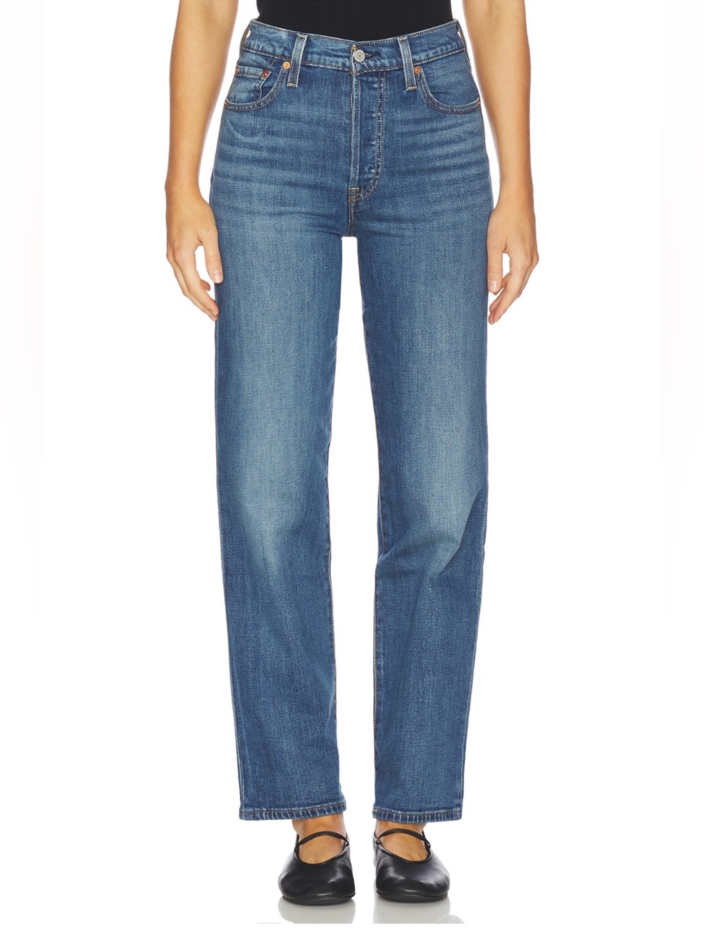 Levi’s Ribcage Classic High-Rise Straight Leg Jeans Blue Size 27